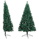 NNEVL Artificial Half Christmas Tree with Stand Green 120 cm PVC