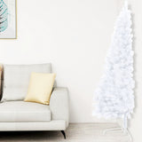 NNEVL Artificial Half Christmas Tree with Stand White 150 cm PVC