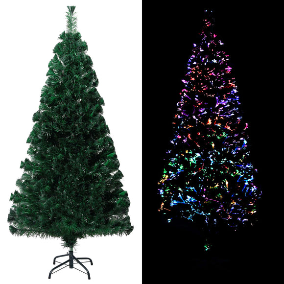 NNEVL Artificial Christmas Tree with Stand Green 150 cm Fibre Optic