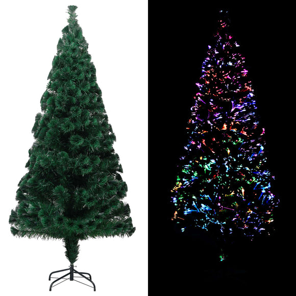 NNEVL Artificial Christmas Tree with Stand Green 210 cm Fibre Optic