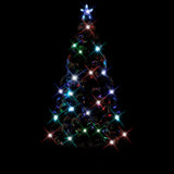 NNEVL Christmas Tree with LEDs Green and White 180 cm Fibre Optic