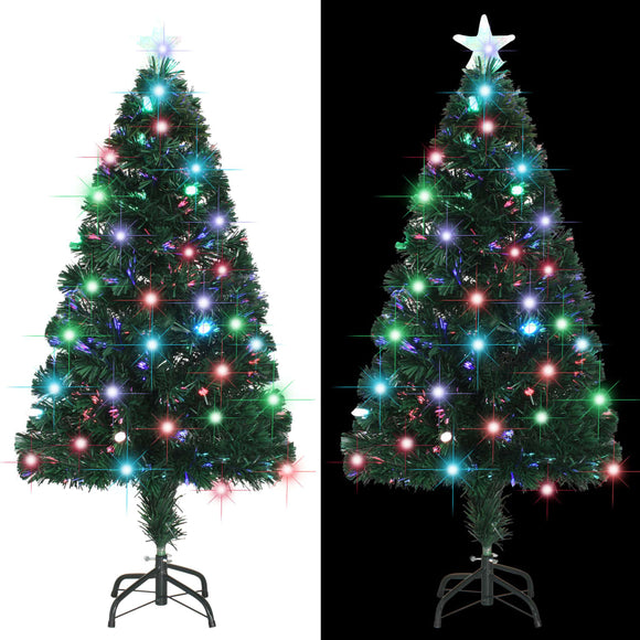 NNEVL Artificial Christmas Tree with Stand/LED 120 cm Fibre Optic
