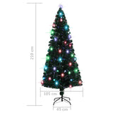 NNEVL Artificial Christmas Tree with Stand and LED 210 cm Fibre Optic