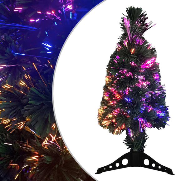 NNEVL Artificial Slim Christmas Tree with Stand 64 cm Fibre Optic