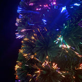 NNEVL Artificial Slim Christmas Tree with Stand 120 cm Fibre Optic