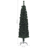 NNEVL Artificial Slim Christmas Tree with Stand 120 cm Fibre Optic