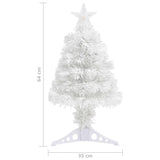 NNEVL Artificial Christmas Tree with LED White 64 cm Fibre Optic