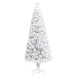 NNEVL Artificial Christmas Tree with LED White 210 cm Fibre Optic