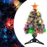 NNEVL Artificial Christmas Tree with LED White&Blue 64 cm Fibre Optic