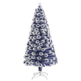 NNEVL Artificial Christmas Tree with LED White&Blue 120 cm Fibre Optic
