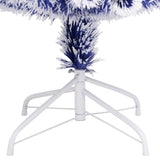 NNEVL Artificial Christmas Tree with LED White&Blue 120 cm Fibre Optic