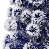 NNEVL Artificial Christmas Tree with LED White&Blue 210 cm Fibre Optic