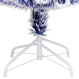 NNEVL Artificial Christmas Tree with LED White&Blue 210 cm Fibre Optic
