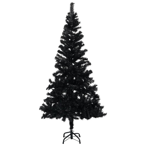 NNEVL Artificial Christmas Tree with Stand Black 120 cm PVC