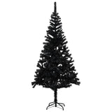 NNEVL Artificial Christmas Tree with Stand Black 240 cm PVC