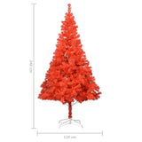 NNEVL Artificial Christmas Tree with Stand Red 240 cm PVC