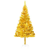 NNEVL Artificial Christmas Tree with Stand Gold 240 cm PET