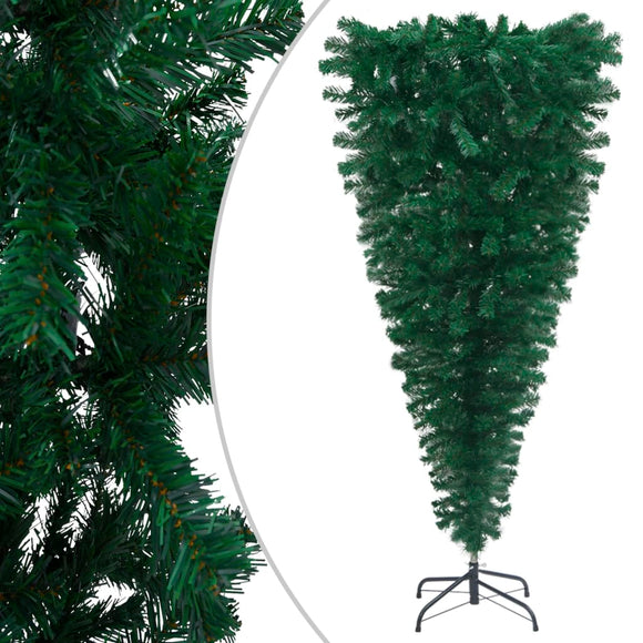 NNEVL Upside-down Artificial Christmas Tree with Stand Green 120 cm