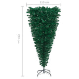 NNEVL Upside-down Artificial Christmas Tree with Stand Green 210 cm