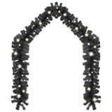 NNEVL Christmas Garland with LED Lights 5 m Black