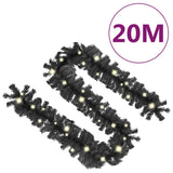 NNEVL Christmas Garland with LED Lights 20 m Black