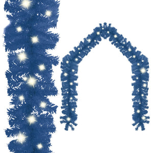 NNEVL Christmas Garland with LED Lights 20 m Blue