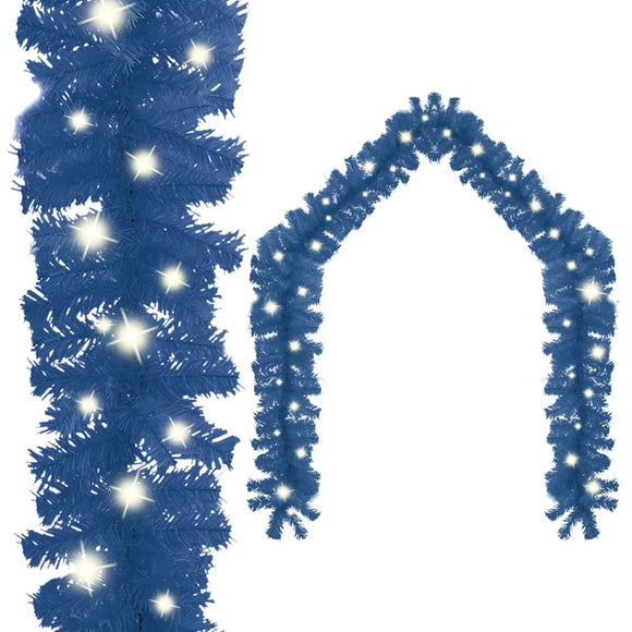 NNEVL Christmas Garland with LED Lights 20 m Blue