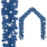 NNEVL Christmas Garland with LED Lights 20 m Blue