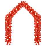 NNEVL Christmas Garland with LED Lights 5 m Red