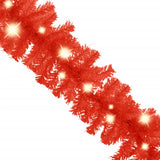 NNEVL Christmas Garland with LED Lights 10 m Red