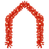 NNEVL Christmas Garland with LED Lights 20 m Red