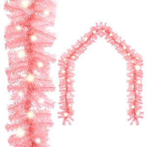 NNEVL Christmas Garland with LED Lights 10 m Pink