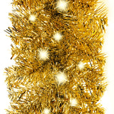 NNEVL Christmas Garland with LED Lights 5 m Gold