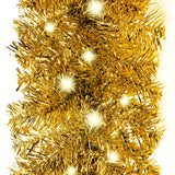 NNEVL Christmas Garland with LED Lights 10 m Gold
