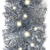 NNEVL Christmas Garland with LED Lights 10 m Silver