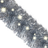 NNEVL Christmas Garland with LED Lights 10 m Silver