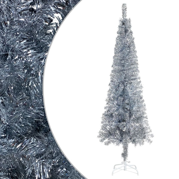 NNEVL Slim Christmas Tree Silver 210 cm