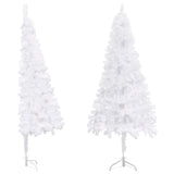 NNEVL Corner Artificial Christmas Tree White 180 cm PVC