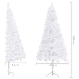 NNEVL Corner Artificial Christmas Tree White 180 cm PVC