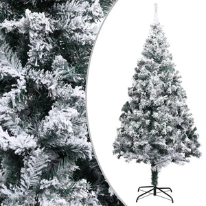 NNEVL Artificial Christmas Tree with Flocked Snow Green 400cm PVC