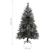 NNEVL Artificial Christmas Tree with Flocked Snow Green 120 cm PVC&PE