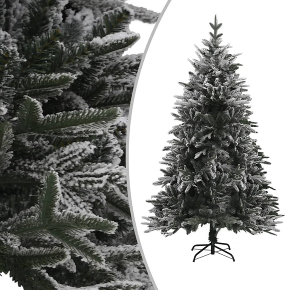 NNEVL Artificial Christmas Tree with Flocked Snow Green 180 cm PVC&PE