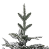 NNEVL Artificial Christmas Tree with Flocked Snow Green 210 cm PVC&PE