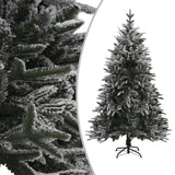 NNEVL Artificial Christmas Tree with Flocked Snow Green 240 cm PVC&PE