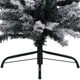 NNEVL Slim Artificial Christmas Tree with Flocked Snow Green 120 cm PVC