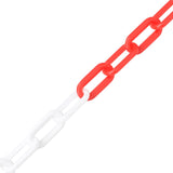NNEVL Warning Chain Red and White 30 m Ø8 mm Plastic