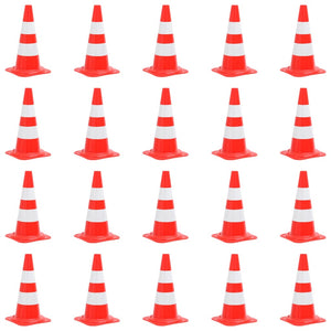 NNEVL Reflective Traffic Cones 20 pcs Red and White 50 cm
