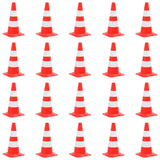 NNEVL Reflective Traffic Cones 20 pcs Red and White 50 cm
