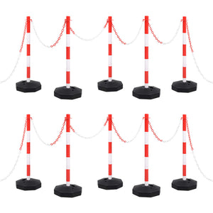 NNEVL Chain Post Set with 10 m Plastic Chain