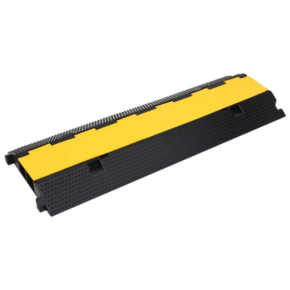 NNEVL Cable Protector Ramp with 2 Channels 100 cm Rubber